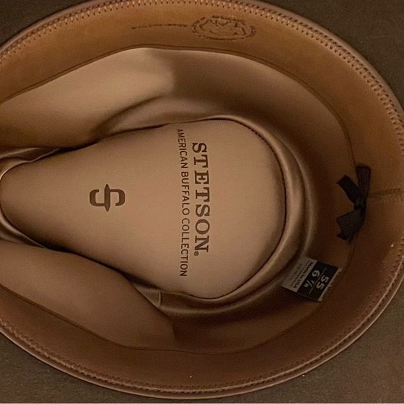 STETSON Cowgirl Hat Genuine Buffalo Wool Fur Water Resistant Mink Brown NWT main image 7